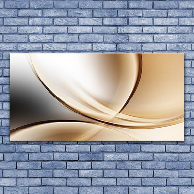 Plexiglas® Wall Art Abstract art grey brown yellow