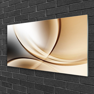 Plexiglas® Wall Art Abstract art grey brown yellow