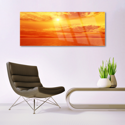 Plexiglas® Wall Art Sun sea landscape yellow