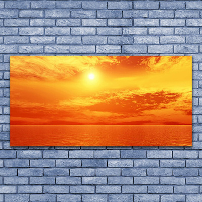 Plexiglas® Wall Art Sun sea landscape yellow