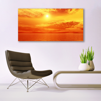 Plexiglas® Wall Art Sun sea landscape yellow