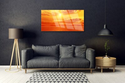 Plexiglas® Wall Art Sun sea landscape yellow