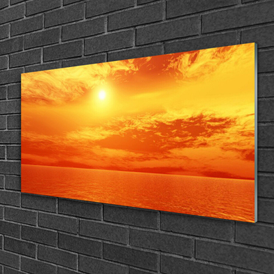 Plexiglas® Wall Art Sun sea landscape yellow