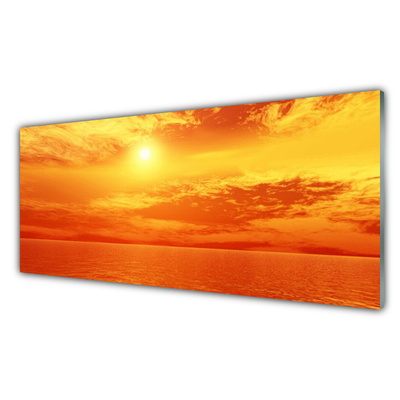 Plexiglas® Wall Art Sun sea landscape yellow