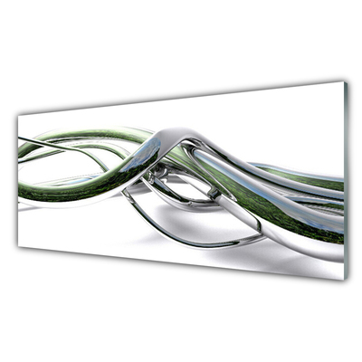 Plexiglas® Wall Art Abstract art silver green