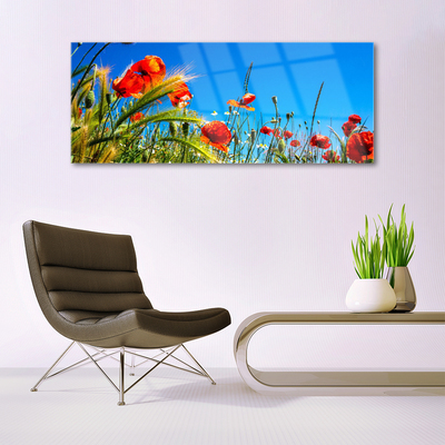 Plexiglas® Wall Art Flowers floral red green