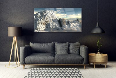 Plexiglas® Wall Art Mountains landscape grey white