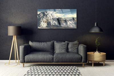 Plexiglas® Wall Art Mountains landscape grey white