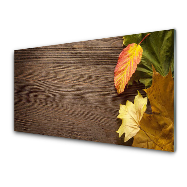 Plexiglas® Wall Art Leaves floral green orange