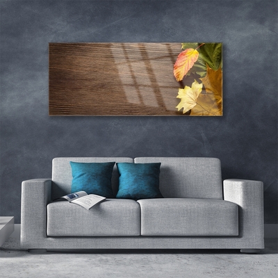 Plexiglas® Wall Art Leaves floral green orange