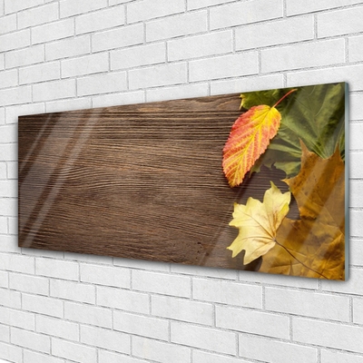 Plexiglas® Wall Art Leaves floral green orange