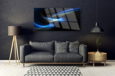 Plexiglas® Wall Art Abstraction art black blue