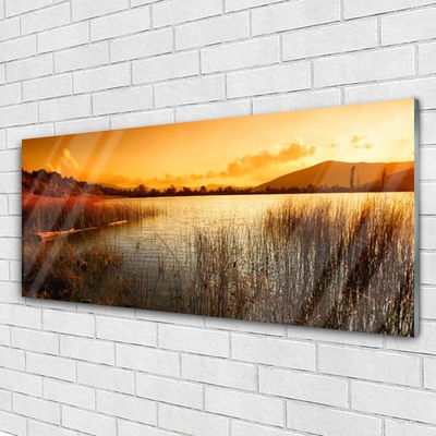 Plexiglas® Wall Art Sea landscape blue yellow