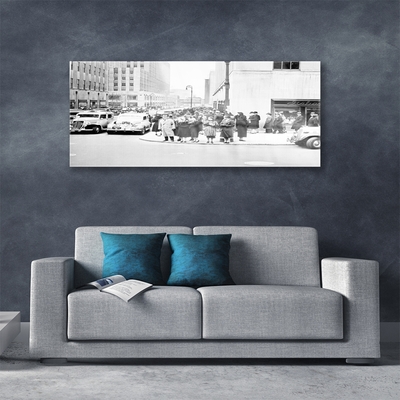 Plexiglas® Wall Art City houses grey