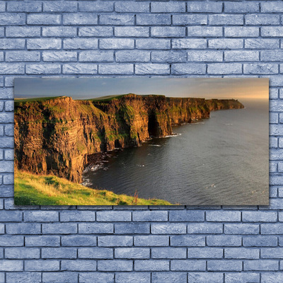 Plexiglas® Wall Art Rock sea landscape brown grey