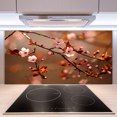 Kitchen Splashback Blütenzweig nature pink