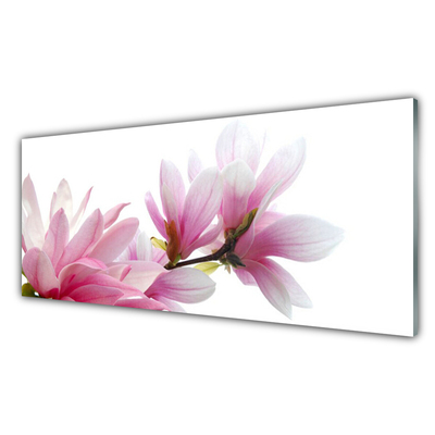 Kitchen Splashback Magnolia blossoms floral pink