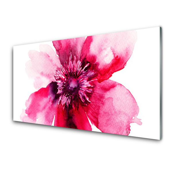 Kitchen Splashback Flower floral pink white