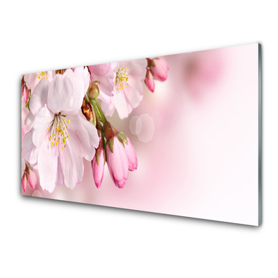 Kitchen Splashback Flowers floral pink