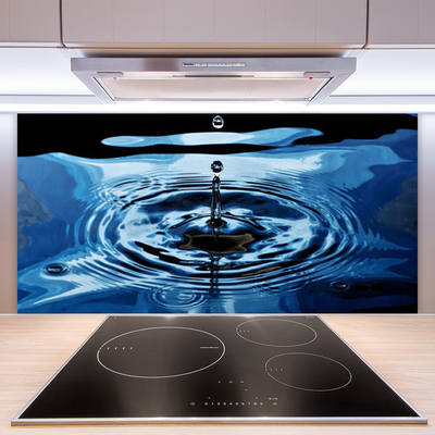 Kitchen Splashback Water art blue black