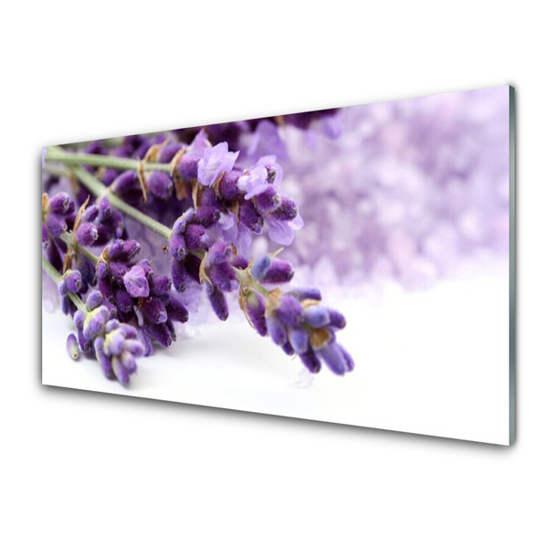 Kitchen Splashback Flowers floral purple