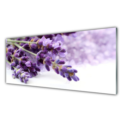 Kitchen Splashback Flowers floral purple