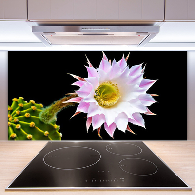 Kitchen Splashback Flower floral pink white yellow green