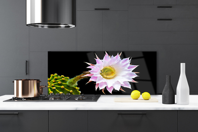 Kitchen Splashback Flower floral pink white yellow green