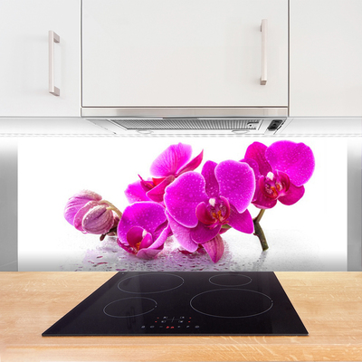 Kitchen Splashback Flowers floral pink