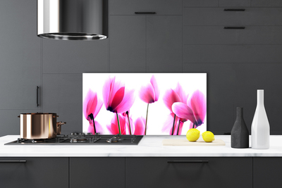 Kitchen Splashback Flowers floral pink