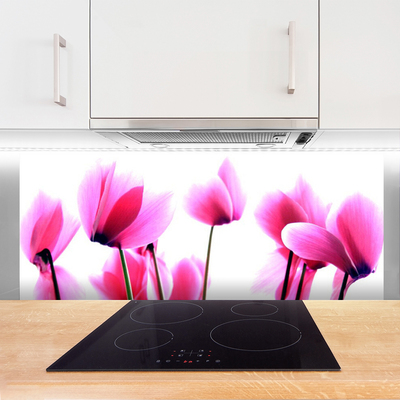 Kitchen Splashback Flowers floral pink