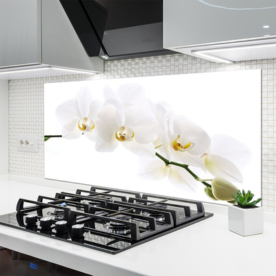 Kitchen Splashback Flowers floral white