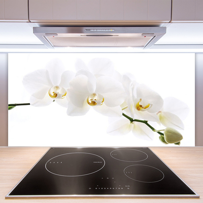 Kitchen Splashback Flowers floral white