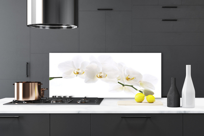 Kitchen Splashback Flowers floral white