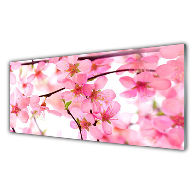 Kitchen Splashback Flowers floral pink