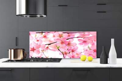 Kitchen Splashback Flowers floral pink