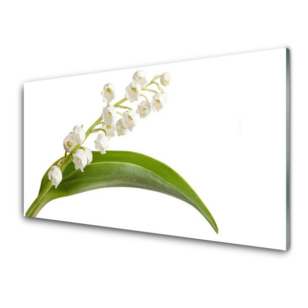 Kitchen Splashback Flowers floral white green