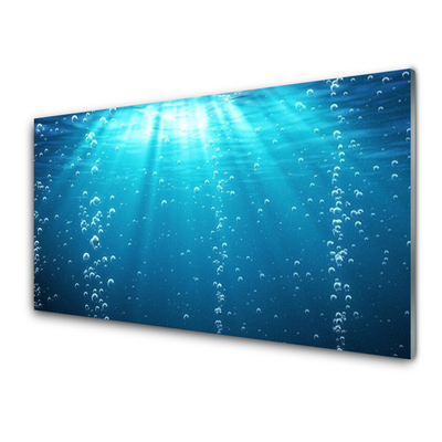 Kitchen Splashback Watter art blue