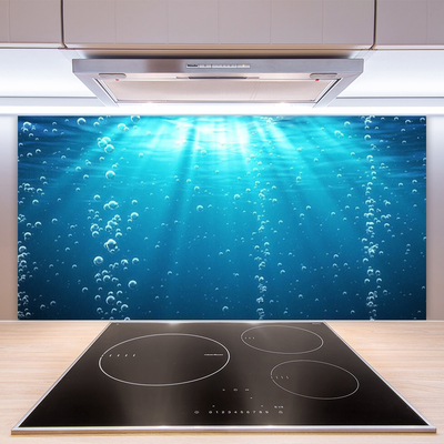 Kitchen Splashback Watter art blue