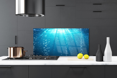 Kitchen Splashback Watter art blue