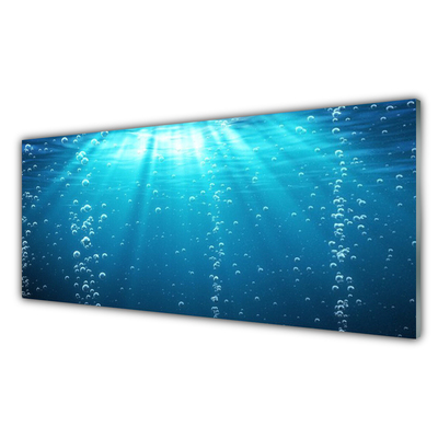 Kitchen Splashback Watter art blue