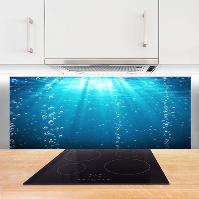 Kitchen Splashback Watter art blue