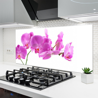 Kitchen Splashback Flowers floral pink