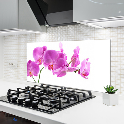 Kitchen Splashback Flowers floral pink