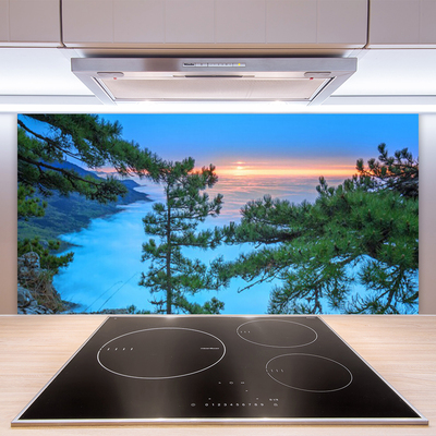 Kitchen Splashback Trees nature green