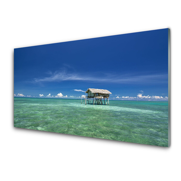 Kitchen Splashback Sea landscape blue