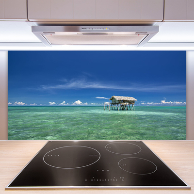 Kitchen Splashback Sea landscape blue