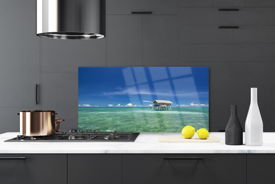 Kitchen Splashback Sea landscape blue