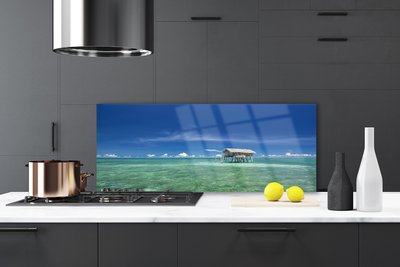 Kitchen Splashback Sea landscape blue