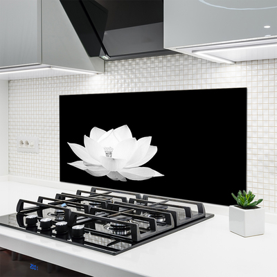 Kitchen Splashback Flower floral white